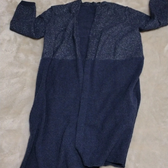 Navy cardigan half sparkly Size medium great condition - Picture 3 of 4